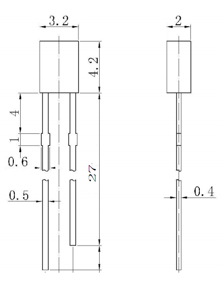 2*3*4方形LED发光二极管尺寸图