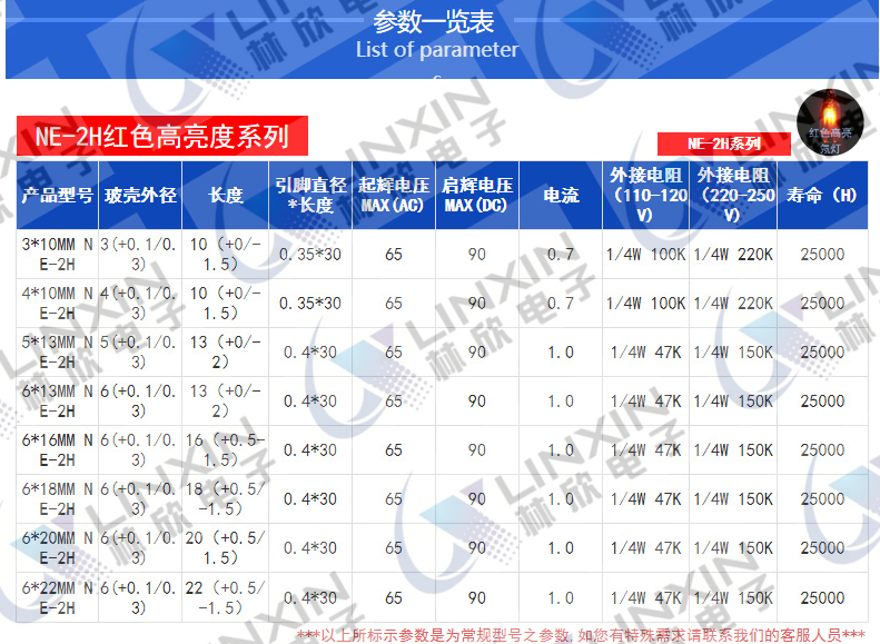 林欣电子NE-2H红色高亮氖灯参数表.png